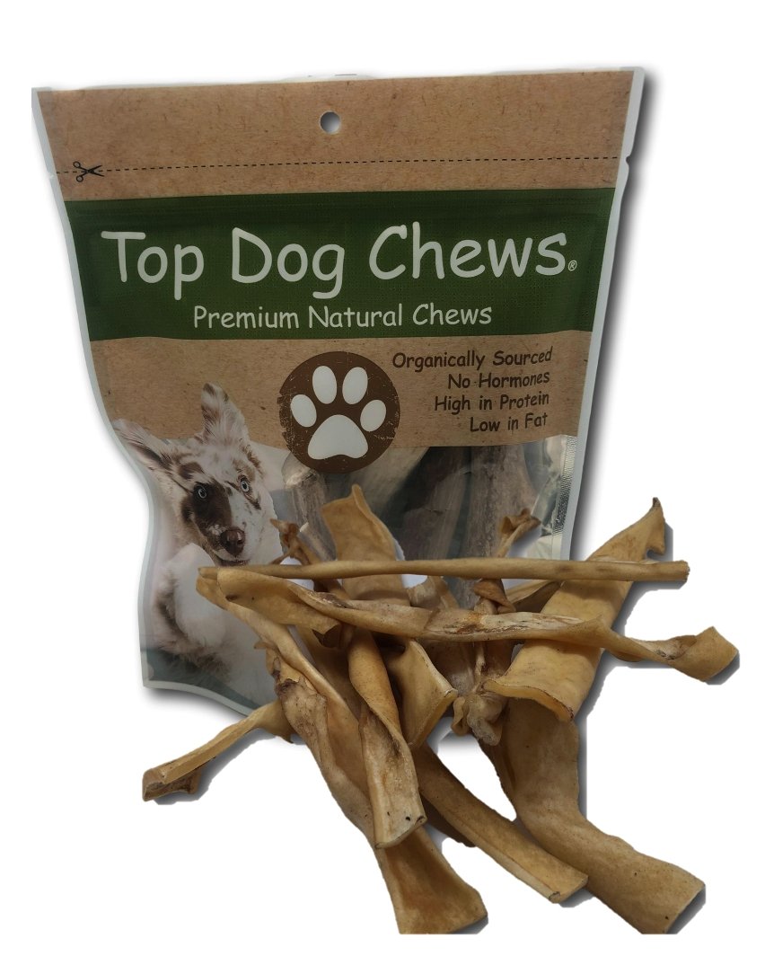 Beef Cheek Chips 1lb Bag from Top Dog Chews