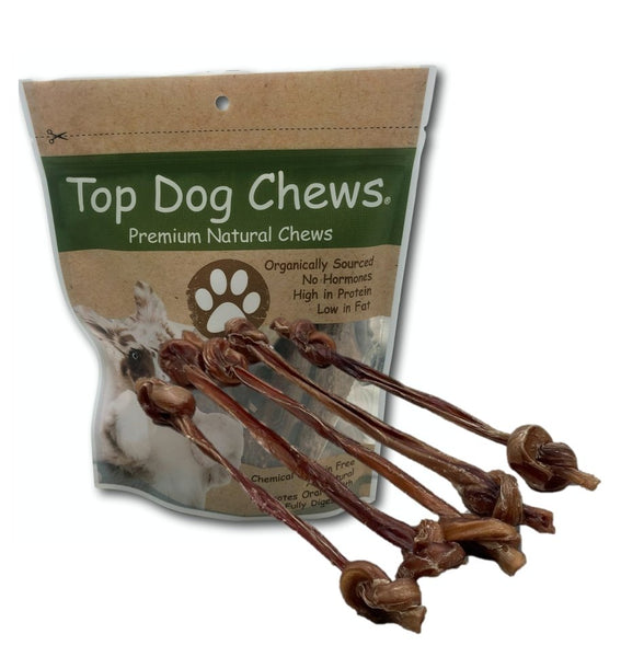 Bully Stick Knotted Pizzle Bone Dog Treat - Top Dog Chews