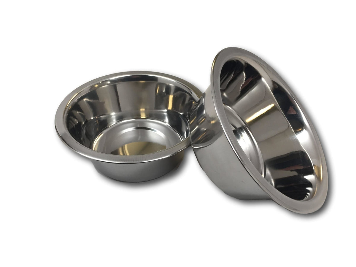 Stainless Steel Metal Dog Bowl Set of 2