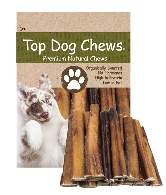 Top Dog Chews 6 Inch Free Range Jumbo Bully Sticks 12 Pack