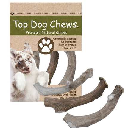 Antler Deer and Elk Variety 3 Pack - 4" - 6". Perfect for Small and Medium Dogs - Top Dog Chews