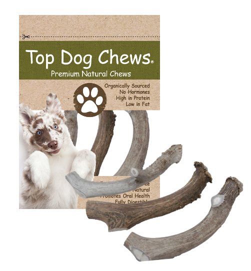 Antler Deer and Elk Variety 3 Pack - 4" - 6". Perfect for Small and Medium Dogs - Top Dog Chews