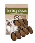 Bacon & Cheese Filled Cow Hooves for Dogs - Made in The USA Bag of 5 - Top Dog Chews