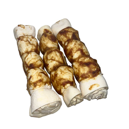 Beef Cheek Rolls with Chicken Wrapped 10" - 12" - Top Dog Chews