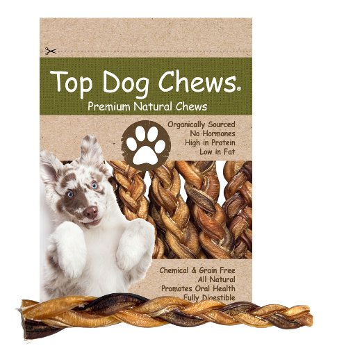 Bully Stick 12" Braided Dog Treat - 5 Pack - Top Dog Chews