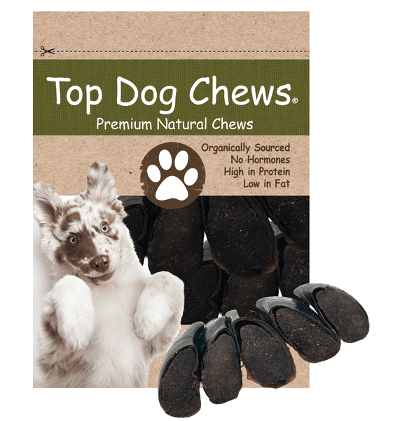 Bully Stick Filled Cow Hooves for Dogs - Made in The USA Bag of 5 - Top Dog Chews