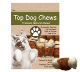 Mini Beef Cheek Rolls with Chicken Wrapped 3" - 4" - 10 Pack - Top Dog Chews