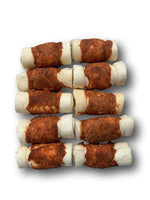 Mini Beef Cheek Rolls with Chicken Wrapped 3" - 4" - 10 Pack - Top Dog Chews