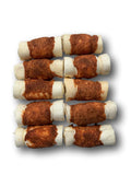 Mini Beef Cheek Rolls with Chicken Wrapped 3" - 4" - 10 Pack - Top Dog Chews