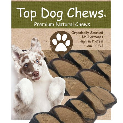 Peanut Butter Filled Cow Hooves for Dogs - Made in The USA Bag of 5 - Top Dog Chews