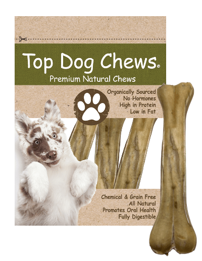 Pressed Rawhide Dog Bone 12" Pack Top Dog Chews1