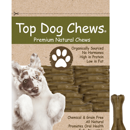 Pressed Rawhide Dog Bone 4" - 5 Pack - Top Dog Chews