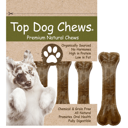 Pressed Rawhide Dog Bone 6" - 5 Pack - Top Dog Chews