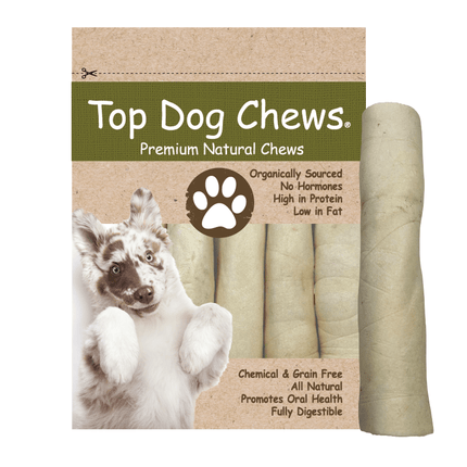 Skinny Beef Cheek Rolls 10" - 10 Pack - Top Dog Chews