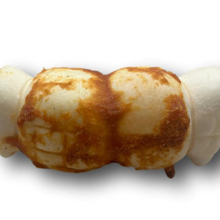 Top Dog Chews – 9” – 11" - Variety 3 Pack, 1 Roasted Buffalo Beef Cheek Roll, 1 with Bully Dust Sprinkles, and 1 Chicken Wrapped. - Top Dog Chews