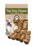 Top Dog Chews Mini Cheek Rolls 3" Bully Dusted - 10 Pack - Top Dog Chews