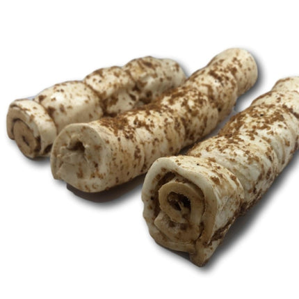 Buffalo Beef Cheek Rolls with Bully Sprinkles 10"-12" - Top Dog Chews