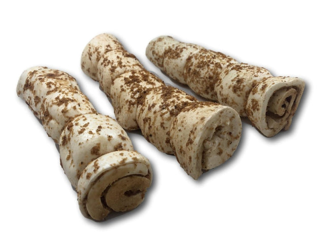 Buffalo Beef Cheek Rolls with Bully Sprinkles 10"-12" - Top Dog Chews