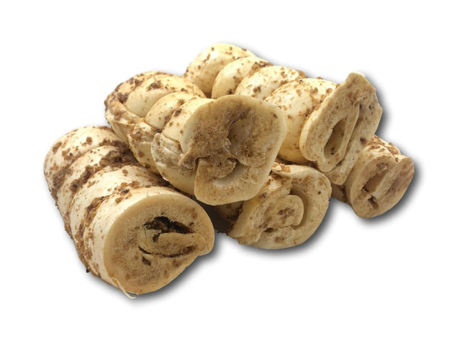 Buffalo Beef Cheek Rolls with Bully Sprinkles 5"-6" - Top Dog Chews