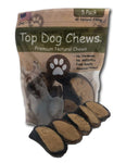 Peanut Butter Filled Cow Hooves for Dogs - Made in The USA Bag of 5 - Top Dog Chews