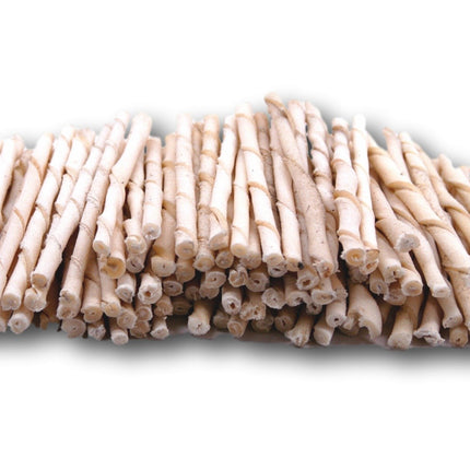 Rawhide Natural Twist Sticks -Pack of 100 From Regular - Top Dog Chews