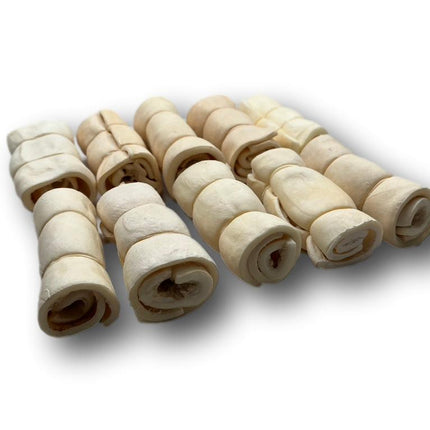 Top Dog Chews Mini Cheek Rolls 3" Natural - 10 Pack - Top Dog Chews