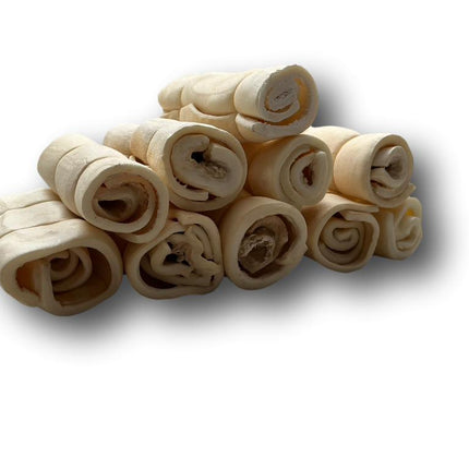 Top Dog Chews Mini Cheek Rolls 3" Natural - 10 Pack - Top Dog Chews