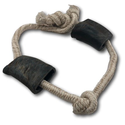 Water Buffalo Horn and Rope Chew Toy - Large - Top Dog Chews