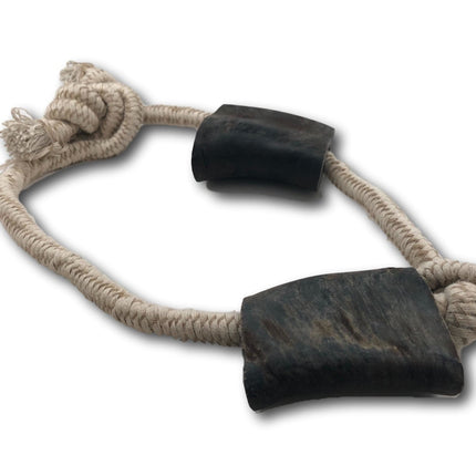 Water Buffalo Horn and Rope Chew Toy - Large - Top Dog Chews