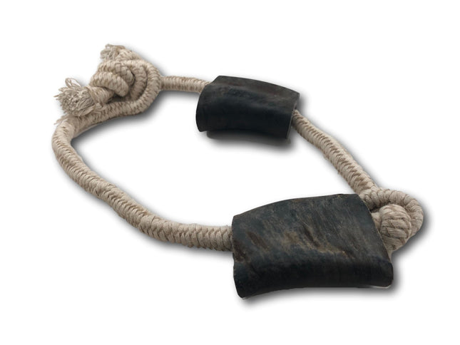 Water Buffalo Horn and Rope Chew Toy - Large - Top Dog Chews