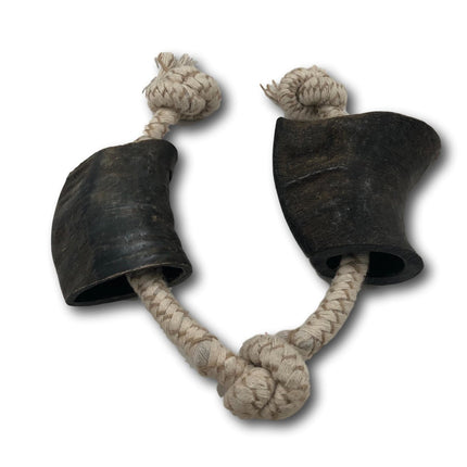 Water Buffalo Horn and Rope Chew Toy - Medium - Top Dog Chews
