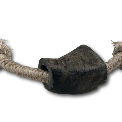 Water Buffalo Horn and Rope Chew Toy - Small - Top Dog Chews