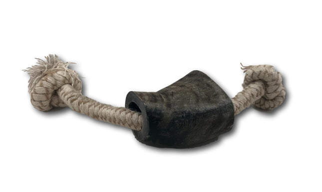 Water Buffalo Horn and Rope Chew Toy - Small - Top Dog Chews